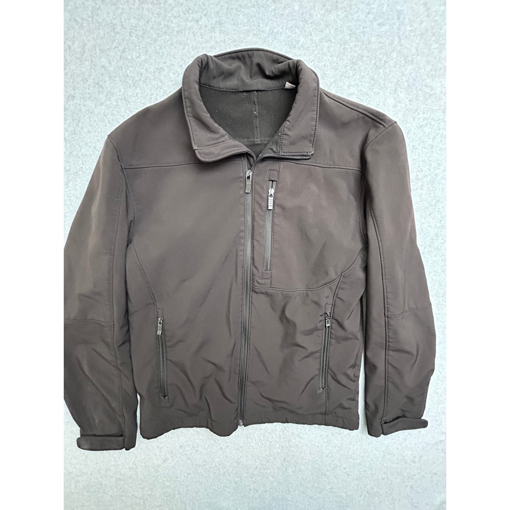 Weatherproof Garment Co Mens Softshell Fleece Lined Jacket Brown Full Zip S